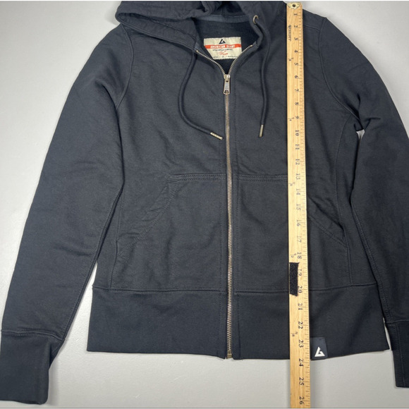 American Giant Classic Full Zip Hoodie Sweatshirt Womens Small Black Heavy USA - Picture 9 of 12